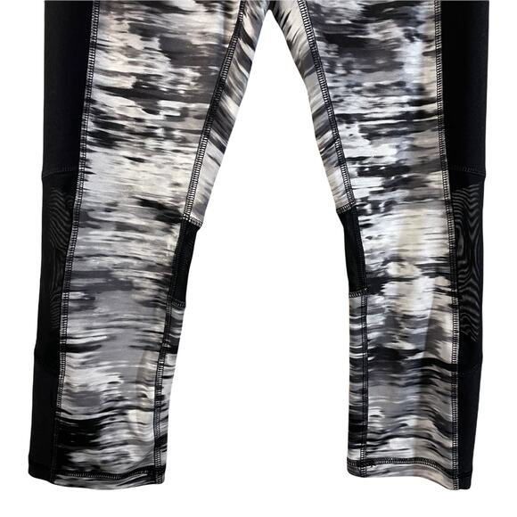 RBX Women's Workout Crop Leggings Mesh Detail Black White Size Small Activewear - Picture 4 of 10